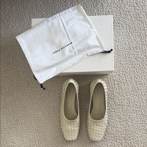 Freda Salvador “Jayla” Woven Block Heel Pump